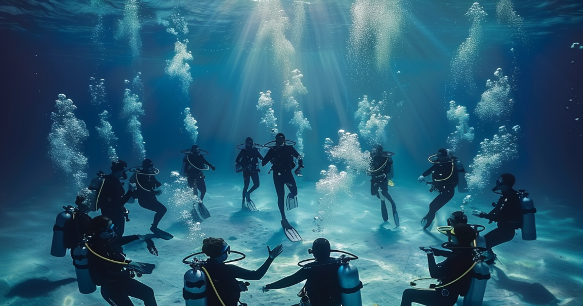 Anfänger beim Tauchen lernen auf Koh Tao